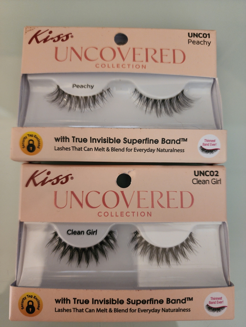 Kiss Uncovered Collection False Eyelashes - Peachy & Clean Girl (Pack of 2)